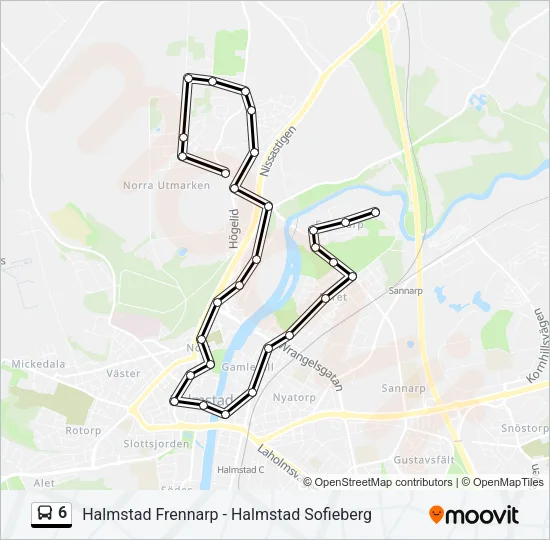 6 Bus Line Map