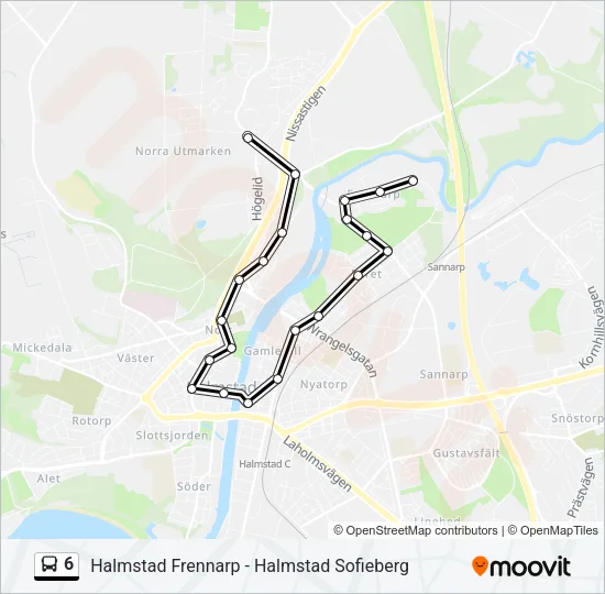 6 Bus Line Map