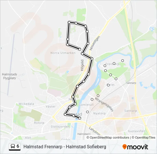 6 Bus Line Map