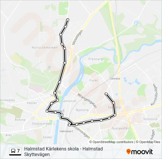 7 Bus Line Map