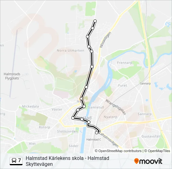 7 Bus Line Map