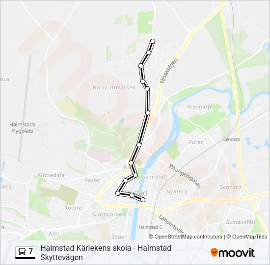 7 Bus Line Map