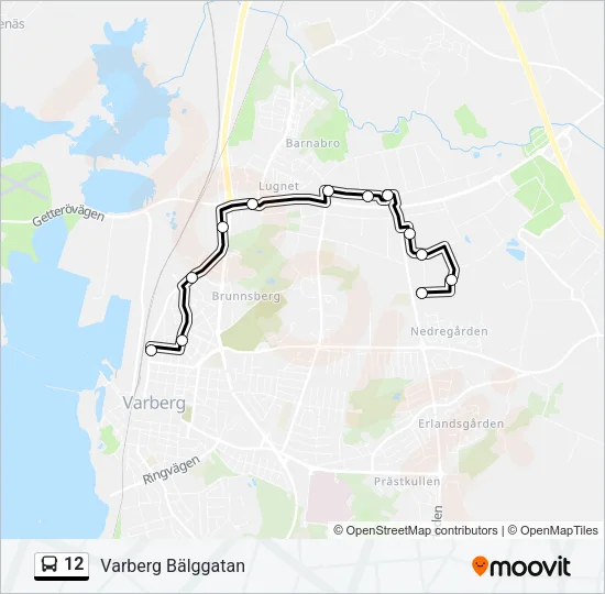 12 Bus Line Map