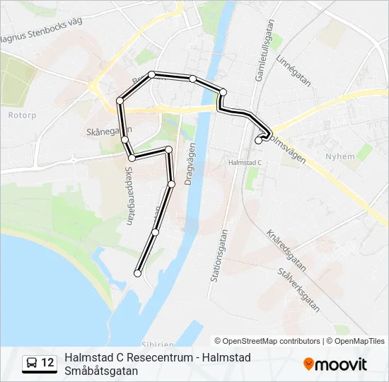 12 Bus Line Map