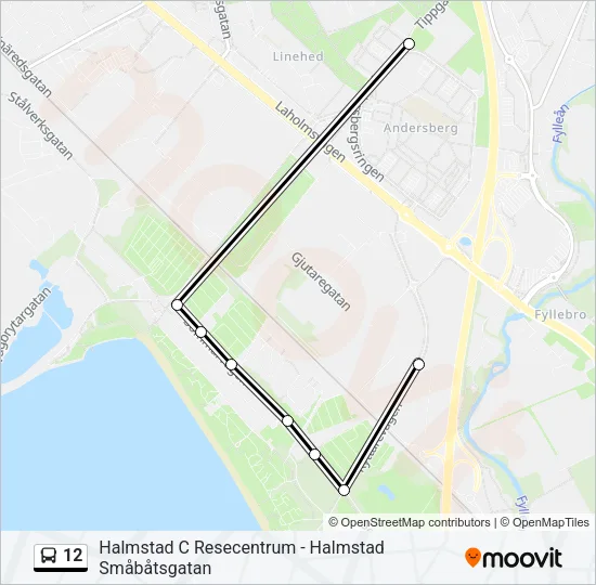 12 Bus Line Map