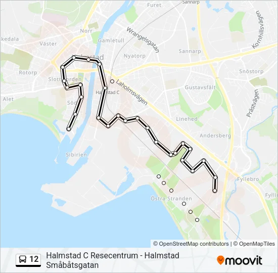 12 Bus Line Map