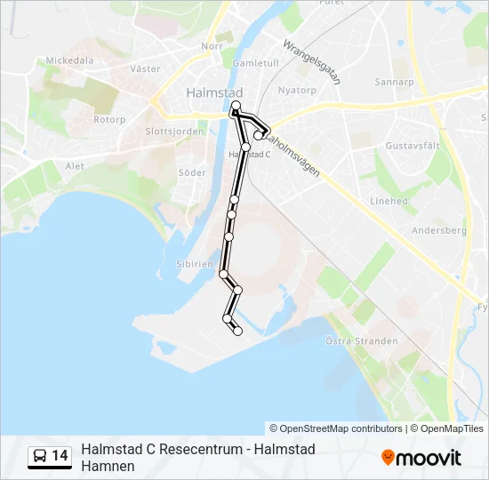 14 Bus Line Map