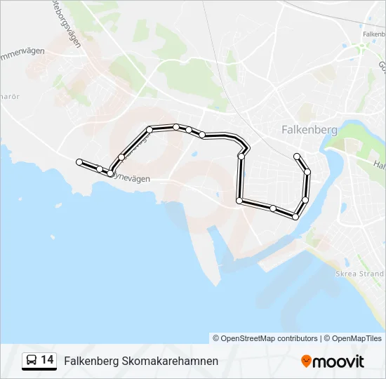 14 Bus Line Map