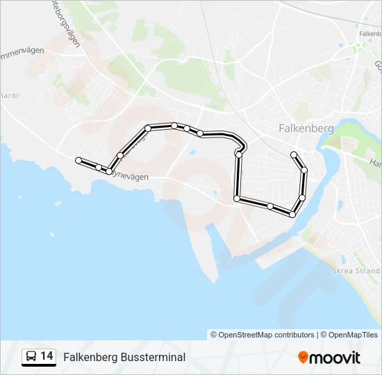 14 Bus Line Map