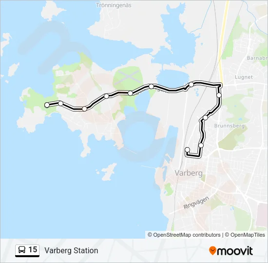 15 Bus Line Map