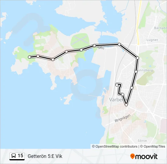 15 Bus Line Map