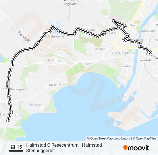 15 Bus Line Map
