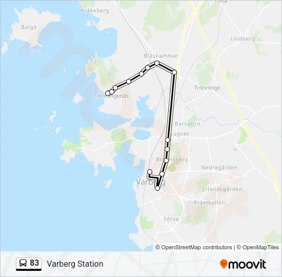 83 Bus Line Map