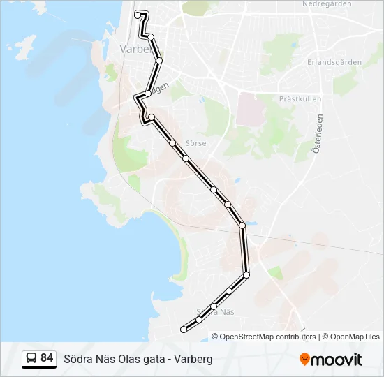 84 Bus Line Map