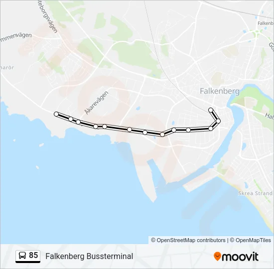 85 Bus Line Map