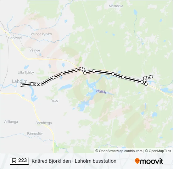 223 Bus Line Map