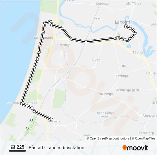 225 Bus Line Map