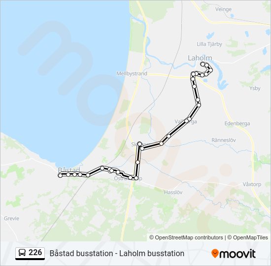 226 bus Line Map