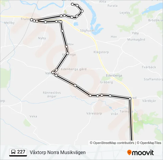 227 Bus Line Map