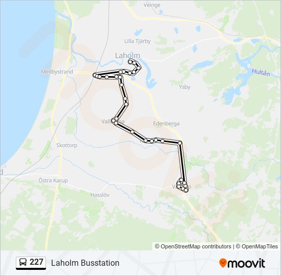 227 bus Line Map