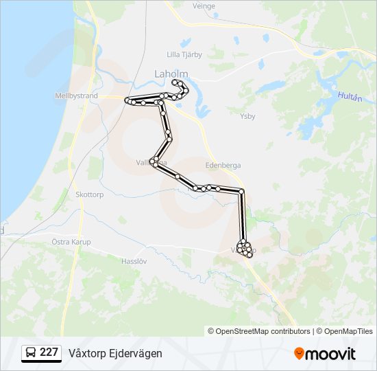 227 bus Line Map