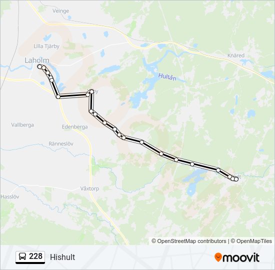 228 bus Line Map