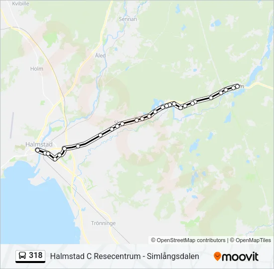 318 Bus Line Map
