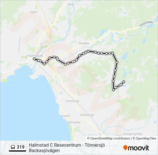 319 Bus Line Map