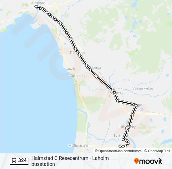 324 Bus Line Map
