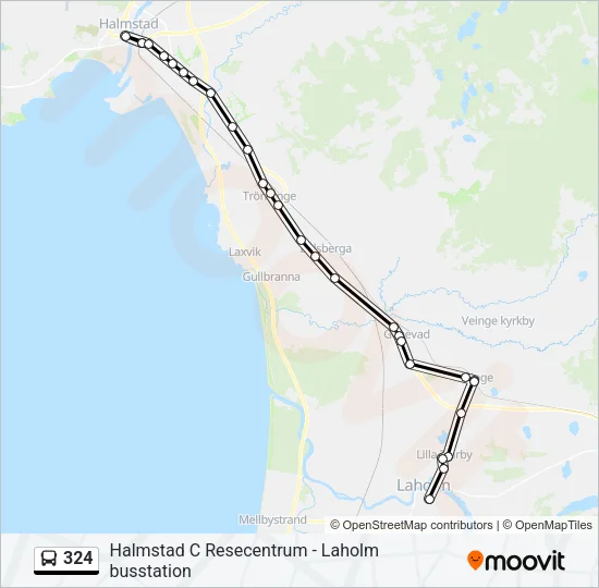 324 Bus Line Map