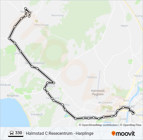 330 bus Line Map