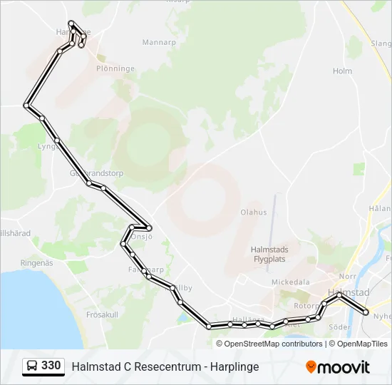 330 Bus Line Map