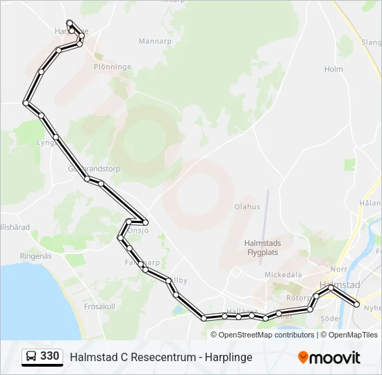 330 Bus Line Map