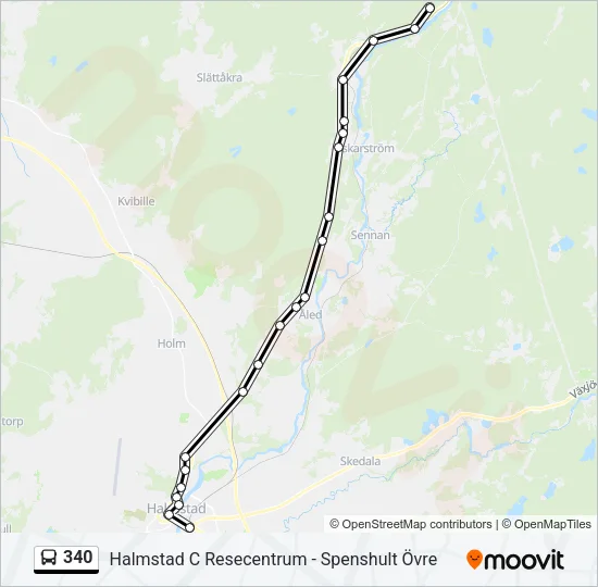 340 Bus Line Map