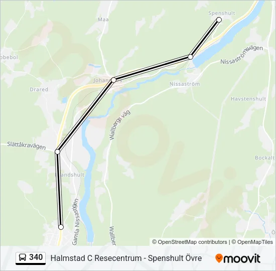 340 Bus Line Map