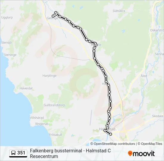 351 Bus Line Map