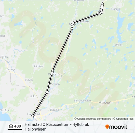 400 Bus Line Map