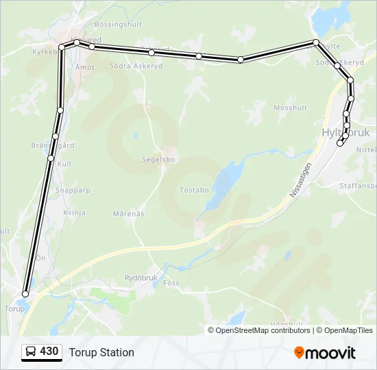 430 Bus Line Map