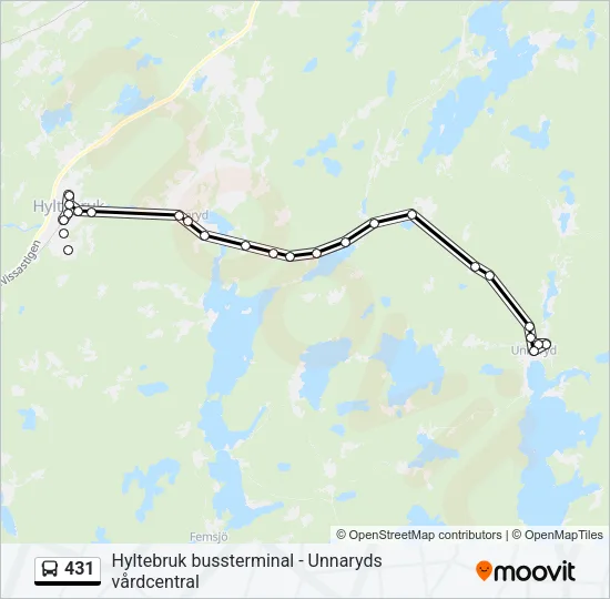 431 Bus Line Map