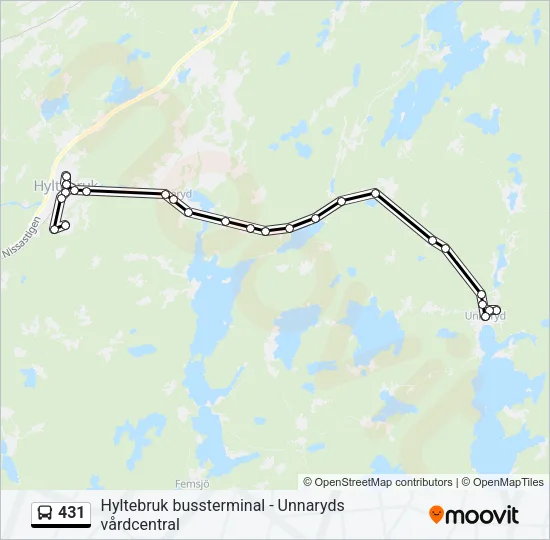 431 Bus Line Map