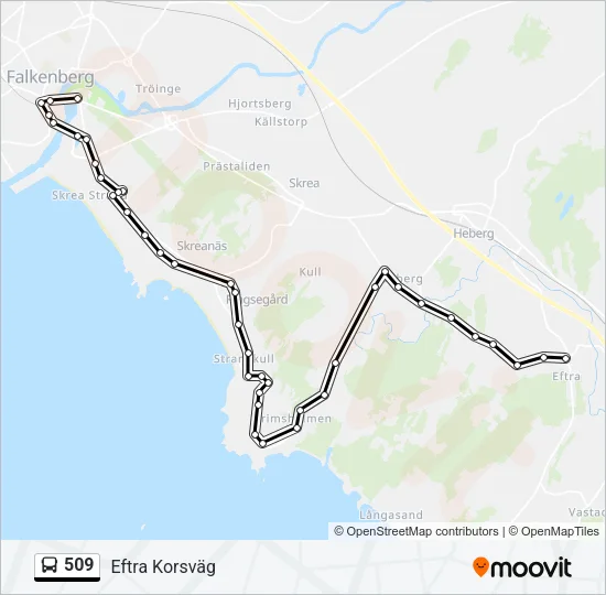 509 Bus Line Map