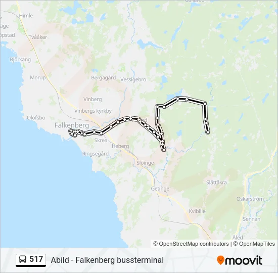 517 Bus Line Map