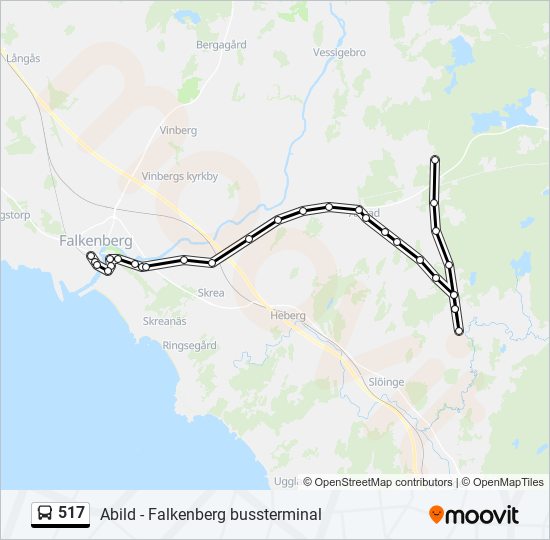 517 bus Line Map