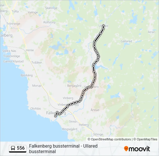 556 Bus Line Map