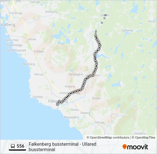 556 Bus Line Map