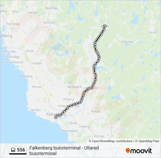 556 Bus Line Map