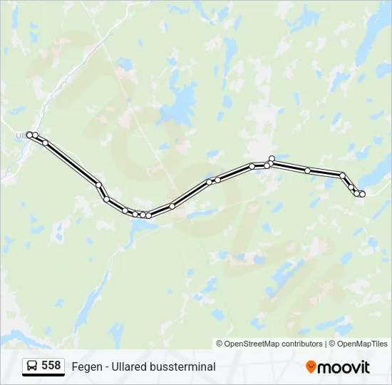 558 Bus Line Map