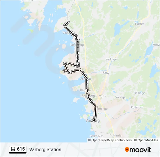 615 Bus Line Map