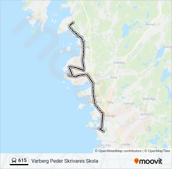 615 Bus Line Map