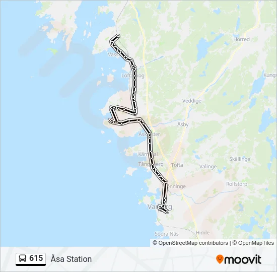 615 Bus Line Map